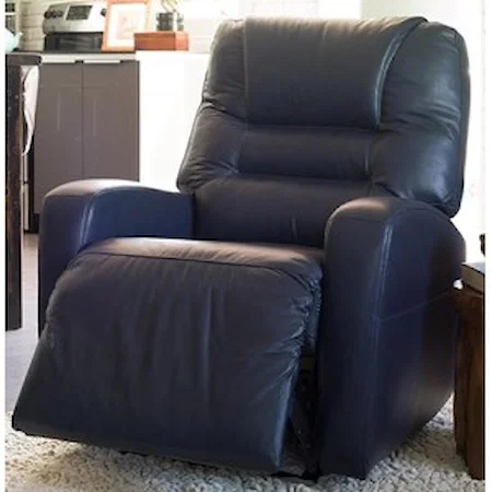 Contemporary Power Rocker Recliner with Track Arms